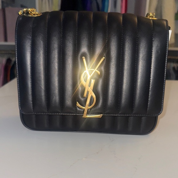 Yves Saint Laurent Black Quilted Crossbody Bag - Picture 4 of 6